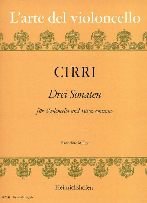 3 Sonatas Violoncello .Cirri