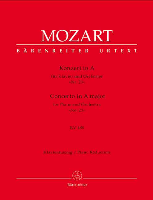 Concerto  Piano- Orchestra No. 23 A major KV488. Reduc  .Mozart