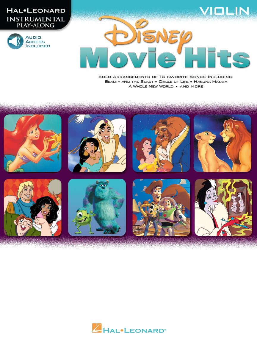 Disney Movie Hits violin Book with Audio-Online