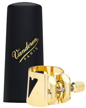 Abrazadera y boquillero Saxofón Tenor Vandoren Optimum LC08P (V16)