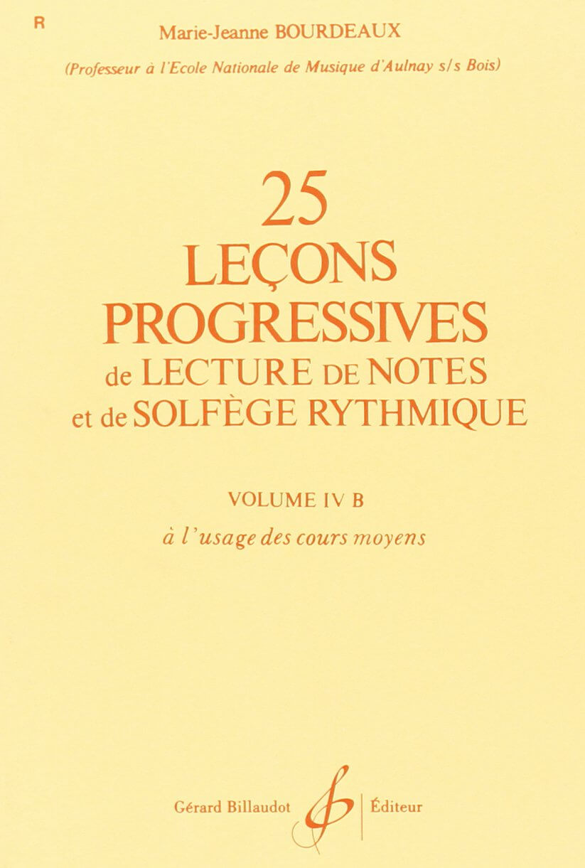 25 Lecons Progressives Vol. 4B .Bourdeaux