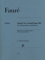 Sonata no. 1 d minor op. 109 Violoncello-piano .Faure