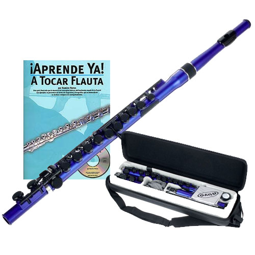 color azul metálico Nuvo Flauta para estudiante