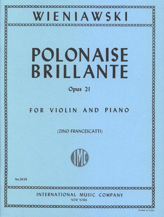 Polonaise Brillante in A Major Op.21. Violín y piano. Wieniawski