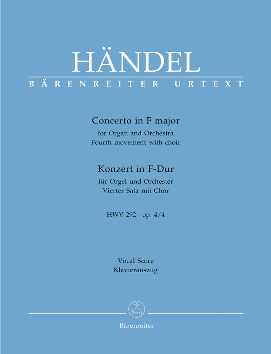 Concerto for Organ and Orchestra F major op. 4/4 HWV 292
