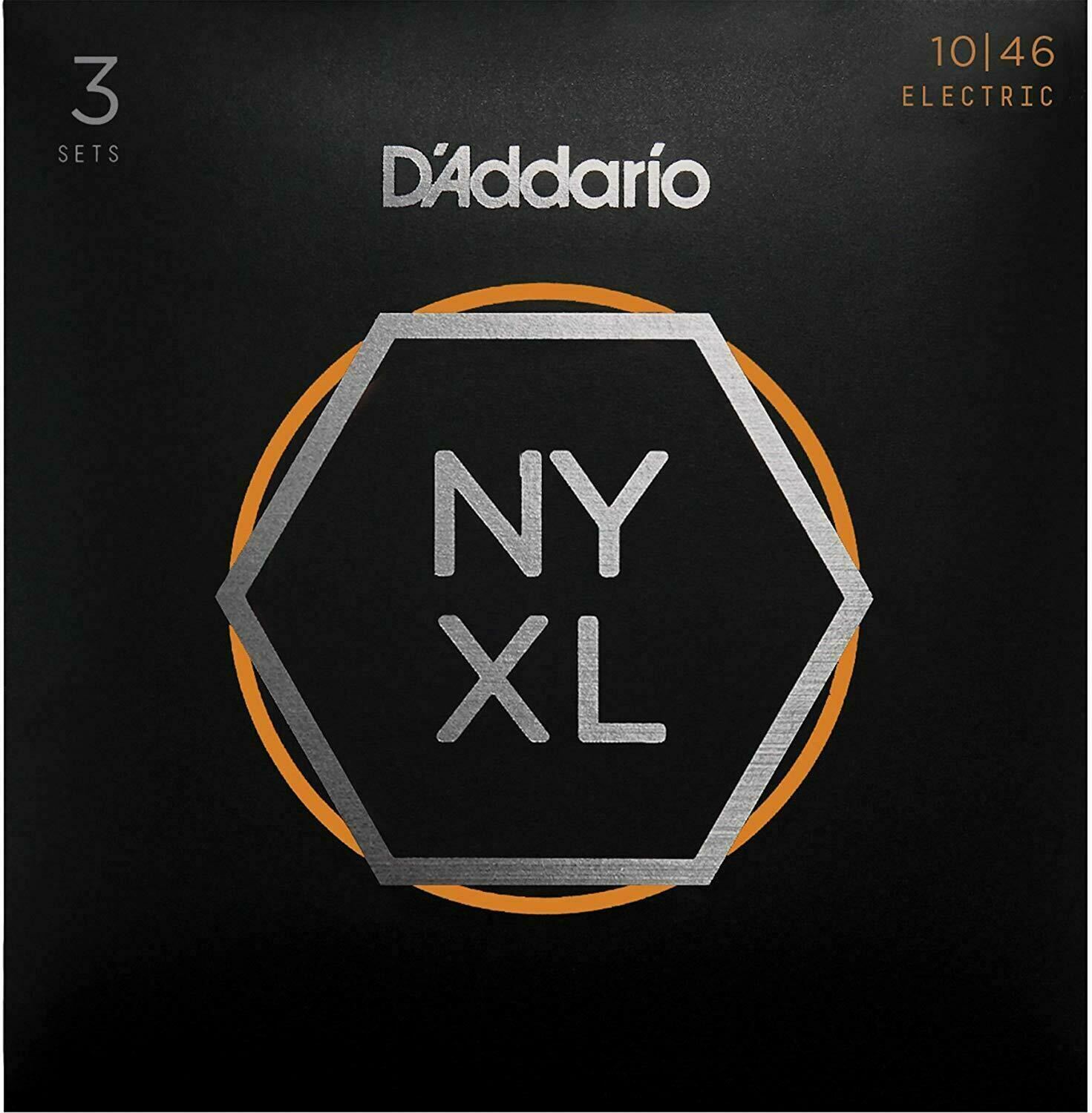 Pack 3 Juegos de Cuerdas Guitarra Eléctrica D'Addario NYXL1046 10-46