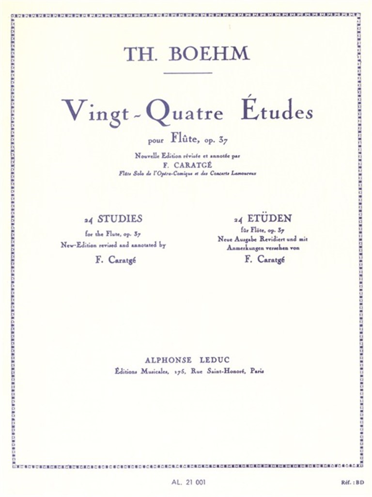24 Etudes Op37 Flute  .Boehm