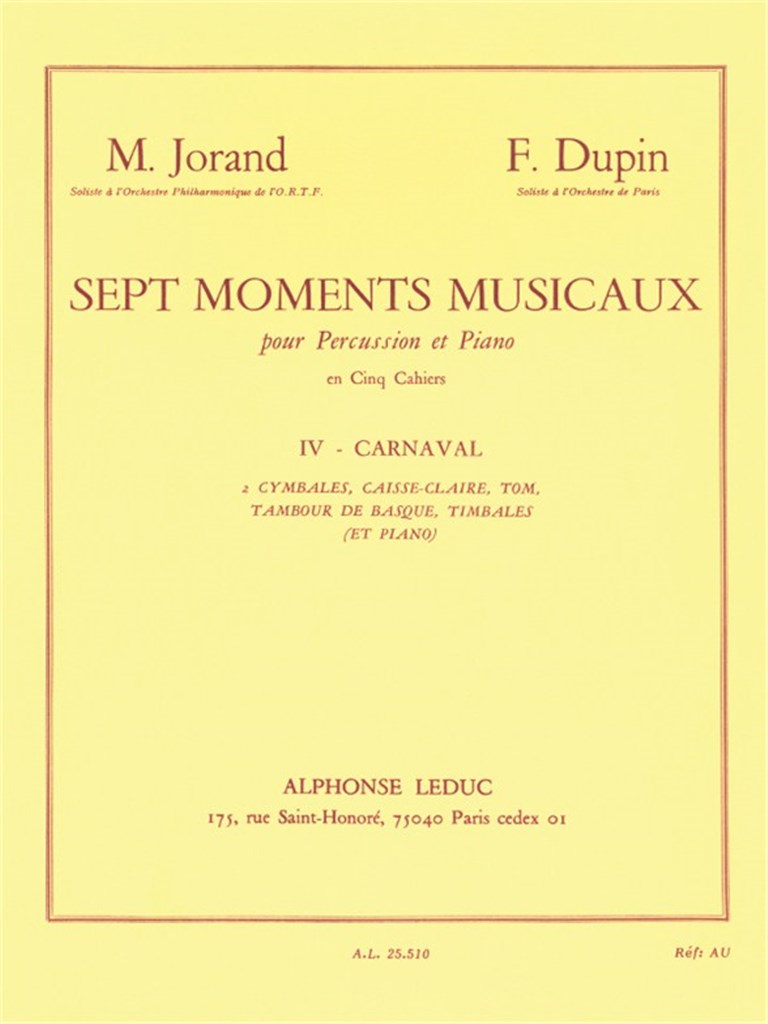 7 Moments musicaux Vol.4 - Ariette de Sophie.