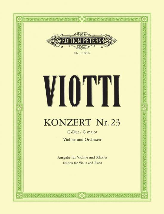 Concerto for Violin No. 23 in G Major