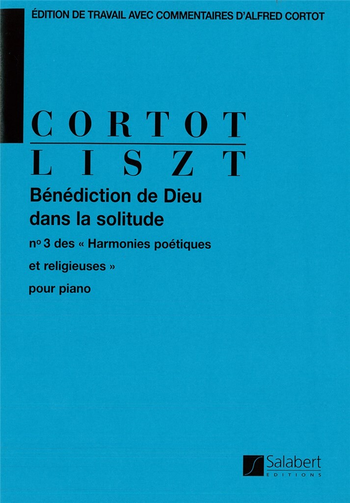 siguiente Árbol de tochi Impedir Benediction de Dieu dans la solitude (Cortot)Piano . Liszt | HAZEN
