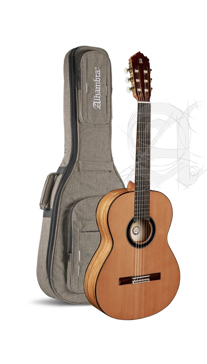 Guitarra Clasica Alhambra 6 Olivo Española con Funda