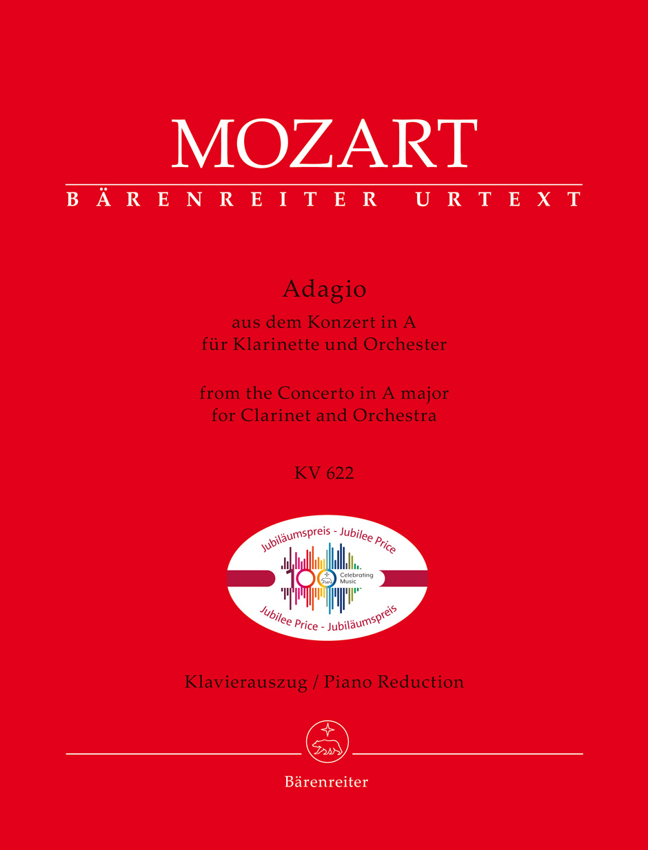 Adagio for Clarinet and Orchestra (K. 622) Piano reduc. .Mozart